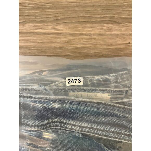 SOLD Diesel Safado Mens Jeans 31X32 Distressed Whisker Straight Button Fly Blue - Picture 13 of 13